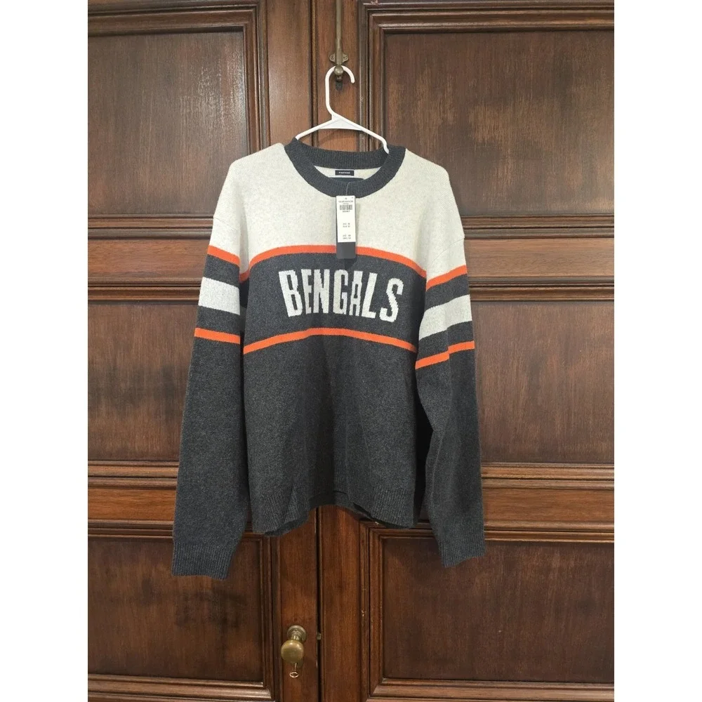 NEW Abercrombie & Fitch Cincinnati Bengals Sweater Men's‎ Medium